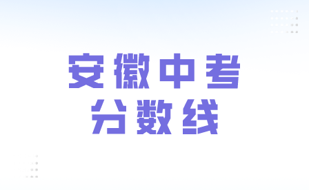 2023年安徽各市区的中考分数线