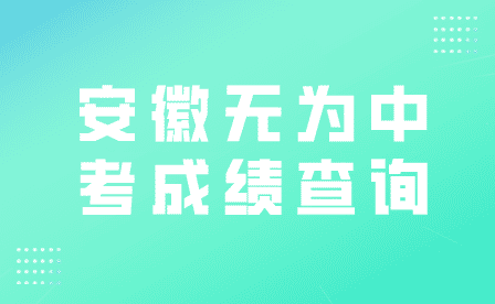 2023年无为中考录取结果查询入口及流程