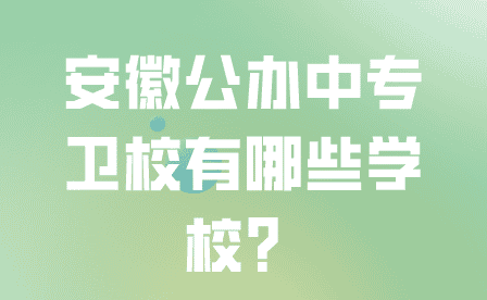 安徽公办中专卫校有哪些学校