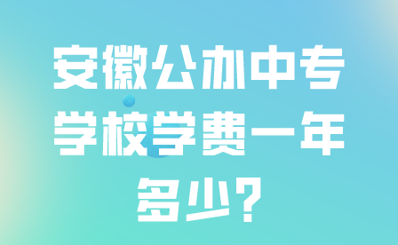 安徽公办中专学校学费