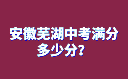 安徽芜湖中考满分多少分？