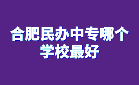 合肥民办中专哪个学校最好?