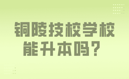 铜陵技校学校能升本科吗？