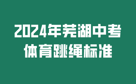 2024年芜湖中考体育跳绳标准