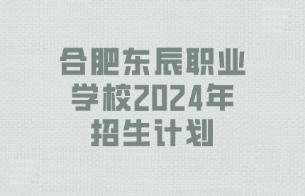 合肥东辰职业学校2024年招生计划