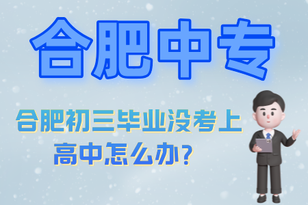 合肥初三毕业没考上高中怎么办？