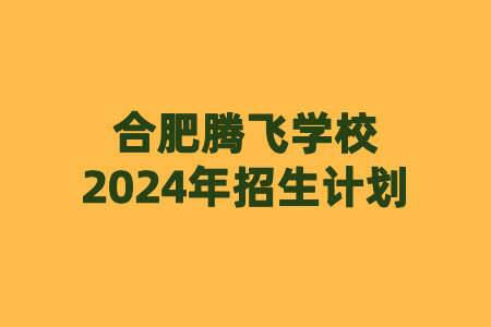 合肥腾飞学校2024年招生计划